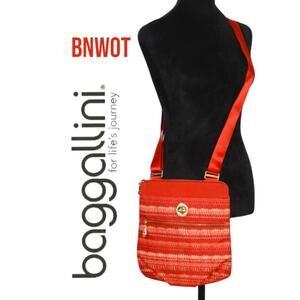 BNWOT Orange/Rust Crossbody Baggallini Purse